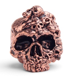 Schmuckatelli Mind Skull Lanyard Bead (Antique Copper Plated)