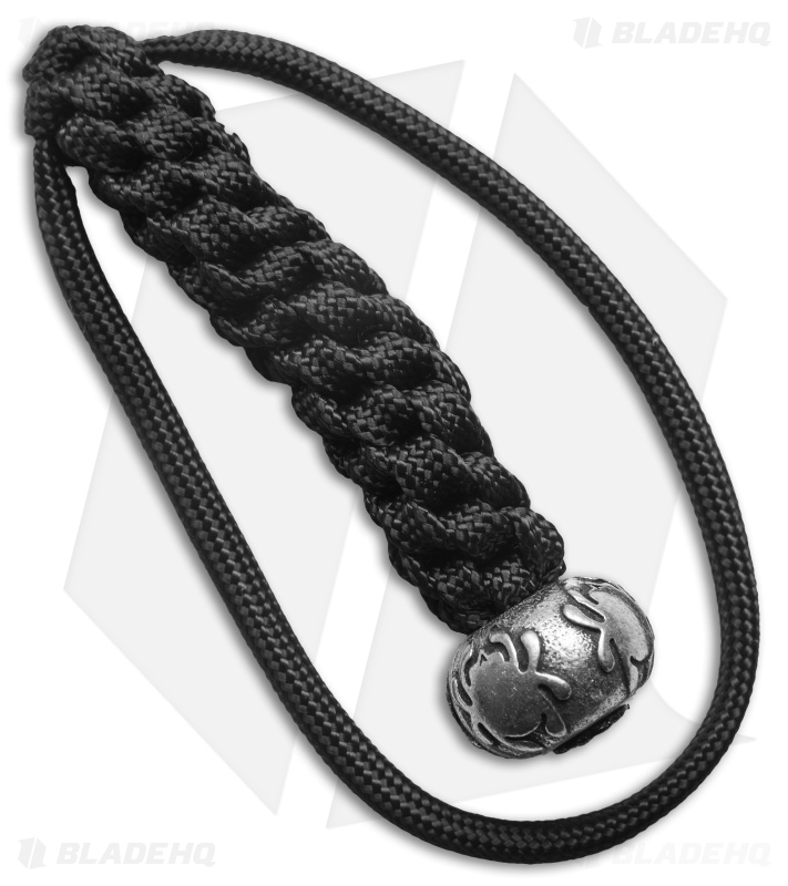 Spyderco Lanyard w/ Round Pewter Spyder Bead Blade HQ