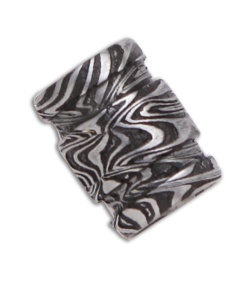Zoe Crist Knives Damascus Double Groove Lanyard Bead
