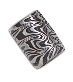 Zoe Crist Knives Damascus Full Barrel Lanyard Bead