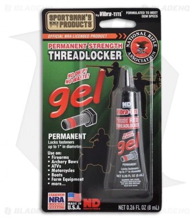 Sportsman's Bench Products Vibra-Tite Permanent Strength Red Threadlocker Gel