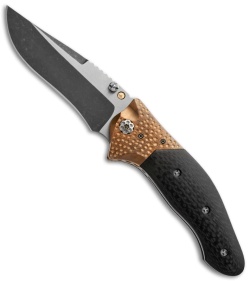 Allen Elishewitz Custom Gordian Knot Knife Bronze & Carbon Fiber (4" Plain)