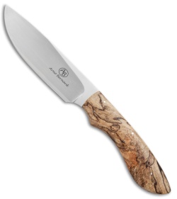 Arno Bernard Knives Lion Fixed Blade Knife w/ Spalted Maple (4.25" Satin) 2314