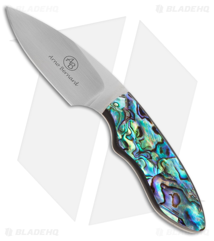 Arno Bernard Knives Meerkat Fixed Blade Knife Paua Abalone (2.375