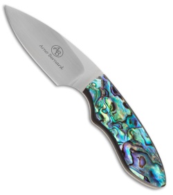 Arno Bernard Knives Meerkat Fixed Blade Knife w/ Paua (2.5" Satin) 5211