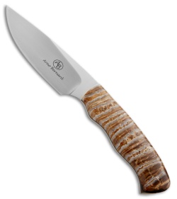 Arno Bernard Knives Zebra Fixed Blade Knife w/ Mammoth Molar (4" Satin) 3612