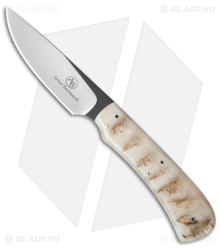 Arno Bernard Knives Jackal Fixed Blade Knife Sheep Horn (3" Satin