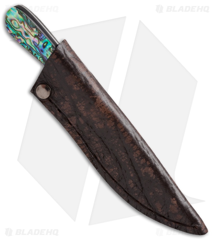 Arno Bernard Knives Porcupine Fixed Blade Knife Paua Abalone (2.375