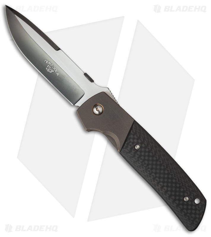 Bob Terzuola Custom ATCF Liner Lock Knife Carbon Fiber (3.8" Satin
