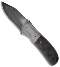 Burr Oak Knives First Responder Carbon Fiber Knife (3.5" San Mai Damascus)