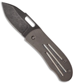 Chuck Gedraitis Small Snubnose Knife Titanium Folder (2.125" Acid Wash)