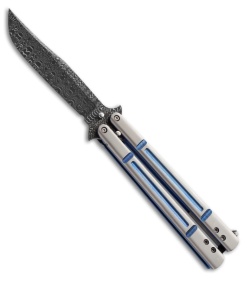 Chuck Gedraitis Prototype Balisong #130 Butterfly Knife (4" Damascus)