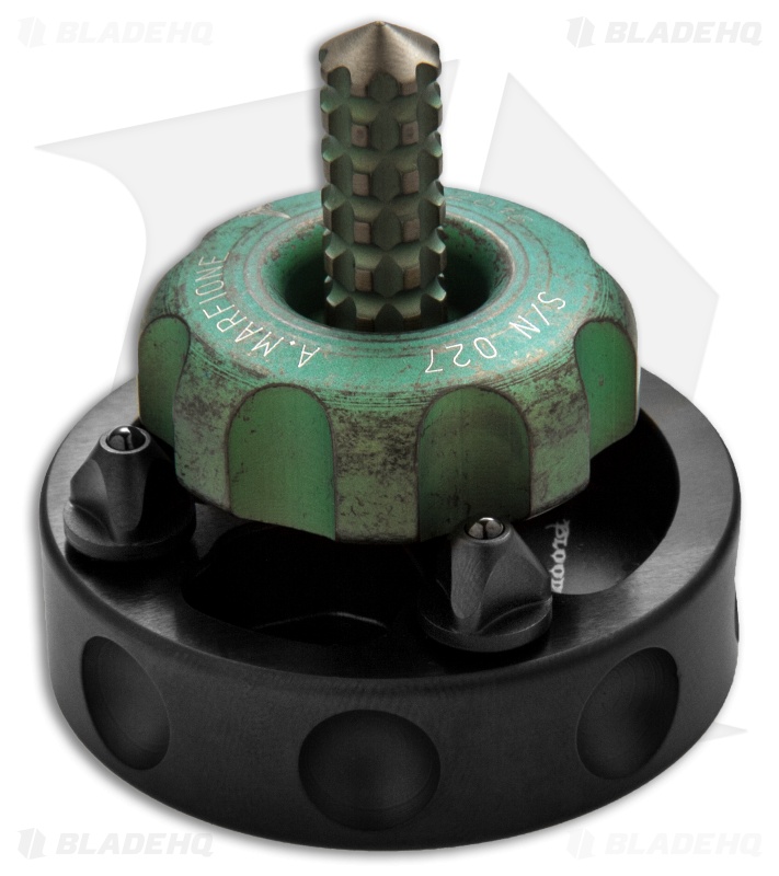 Marfione Custom Spin Top & Spin Plate Antique Green Titanium Blade HQ