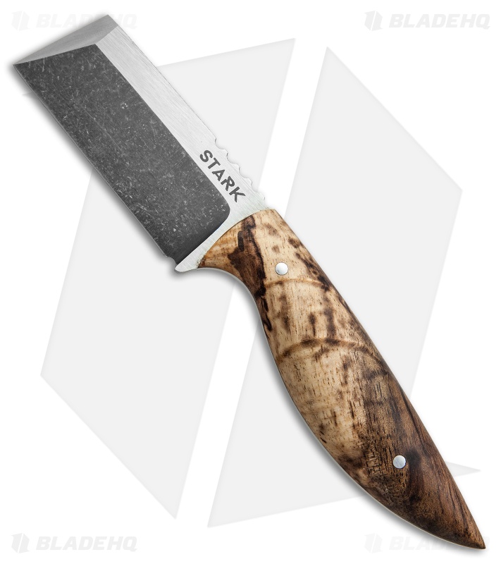 Stark Creations EDC Cleaver Fixed Blade Knife Spalted Koa (2.625" Two