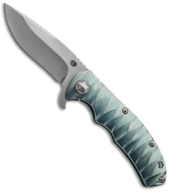 Tim Britton Knives Custom Tango Knife Light Blue Ti Folder (3.5" Stonewash)