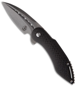 Todd Begg Mini Glimpse Friction Folder Knife Carbon Fiber (3" Fluted)