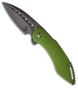 Todd Begg Mini Glimpse Friction Folder Knife Green G-10 Diamond (3" Plain)