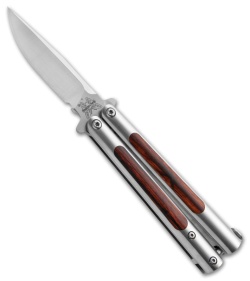 Rare Benchmade 31-01 Balisong Butterfly Knife w/ Rosewood (3" Satin Plain)