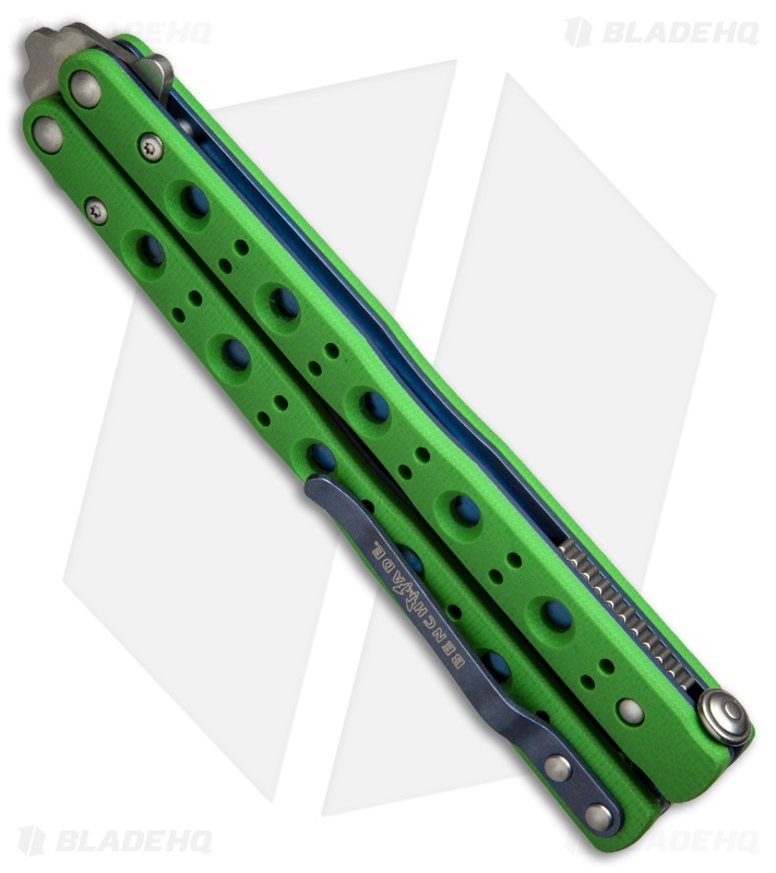 Benchmade Balisong 51 Morpho Butterfly Knife (Green) Blade HQ