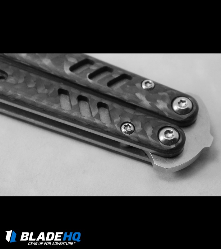 BRS Replicant Butterfly Knife Carbon Fiber + Stonewash Balisong