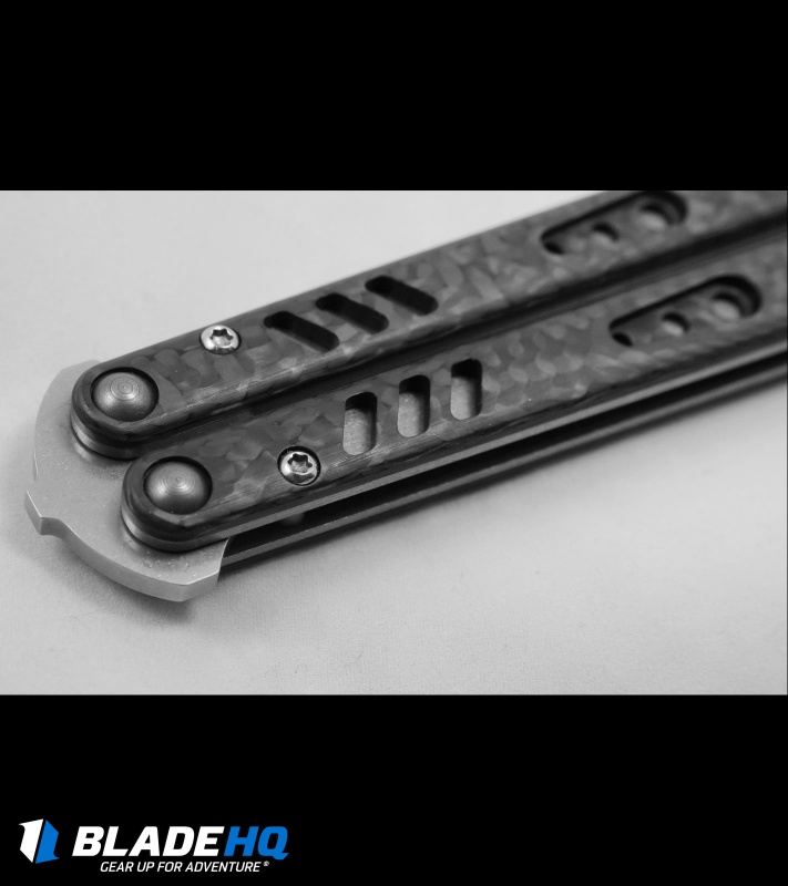 BRS Replicant Butterfly Knife Carbon Fiber + Stonewash Balisong
