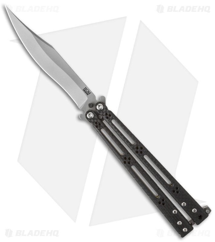 Hom Design Basilisk-R Balisong Butterfly Knife Carbon Fiber (4.6" Bead