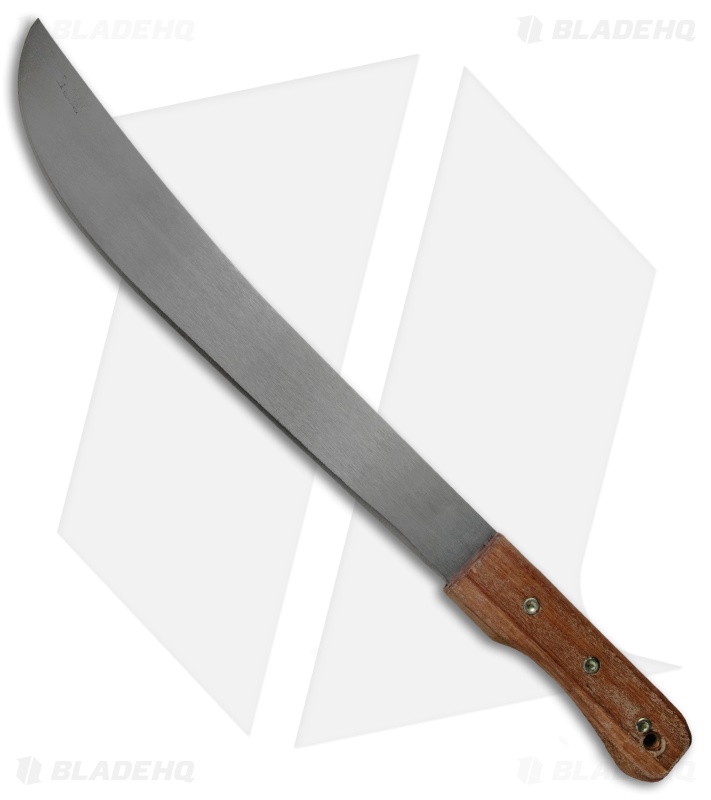 Okapi Bush Machete Fixed Blade Knife African Bolo Wood (16.5" Satin