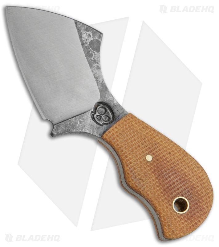 Suwannee River Frog Knife Natural Micarta w/ Leather Sheath (1.75