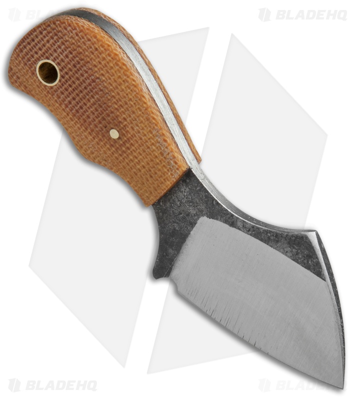 Suwannee River Frog Knife Natural Micarta w/ Leather Sheath (1.75