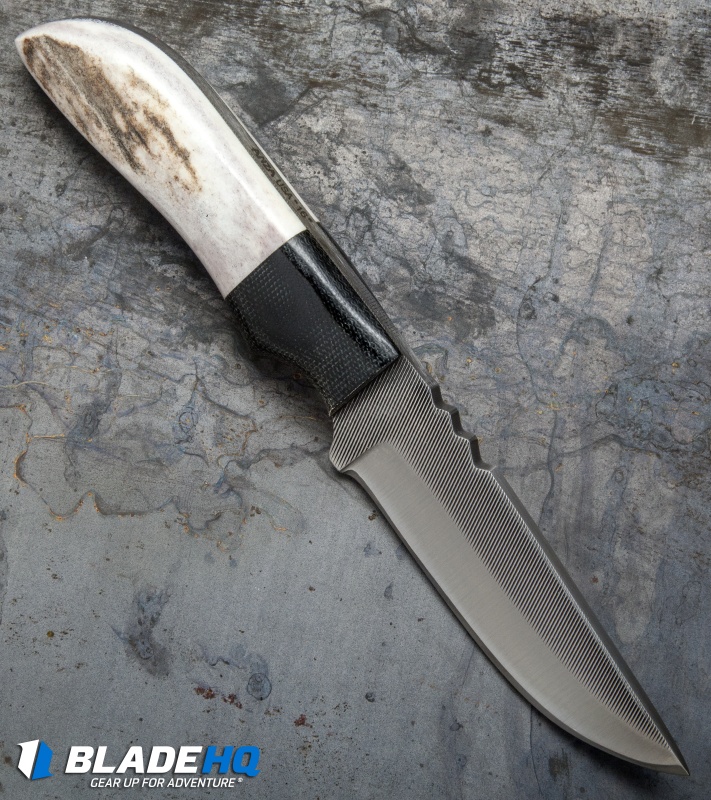 Anza Knives WKFE Fixed Blade Knife Stag Horn (4" Plain) Blade HQ