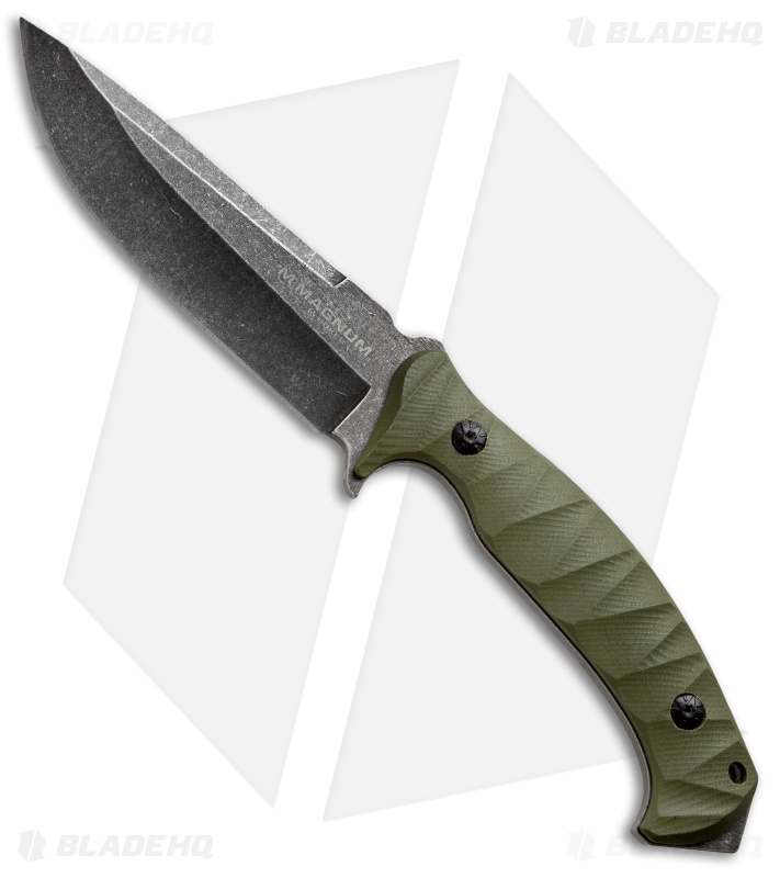 Boker Magnum Persian Fixed Blade Knife Green G10 Blade HQ