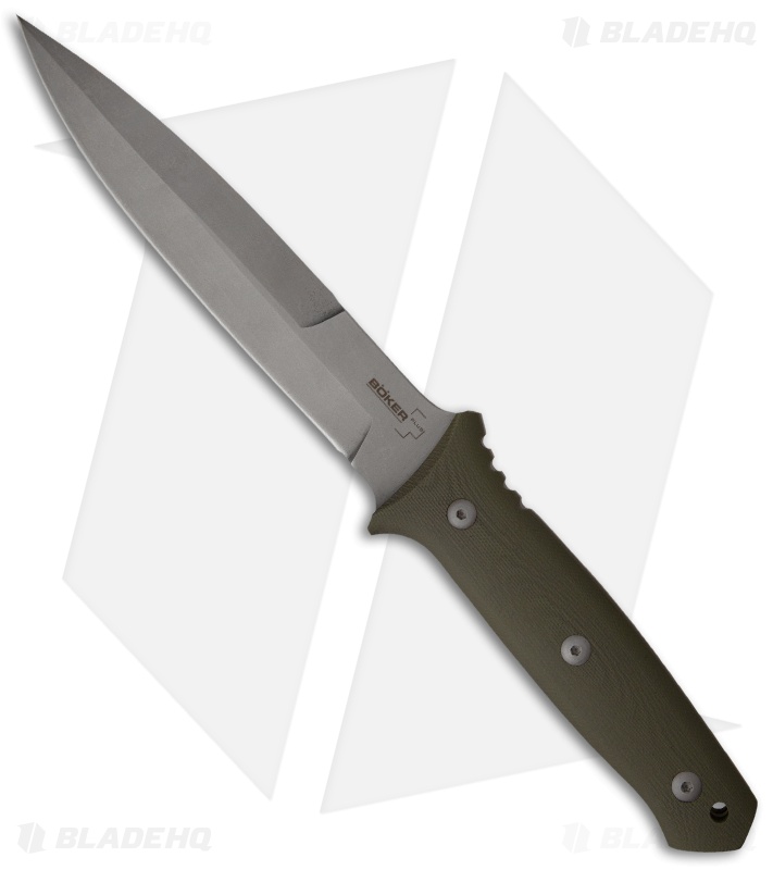 Boker Plus Striker Burnley Fixed Blade Knife (6.38" Stonewash Plain