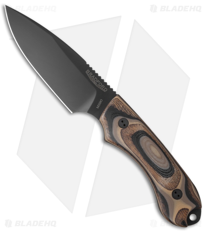 Bradford Knives Guardian4 Knife GWood (False Edge/M390/Black DLC