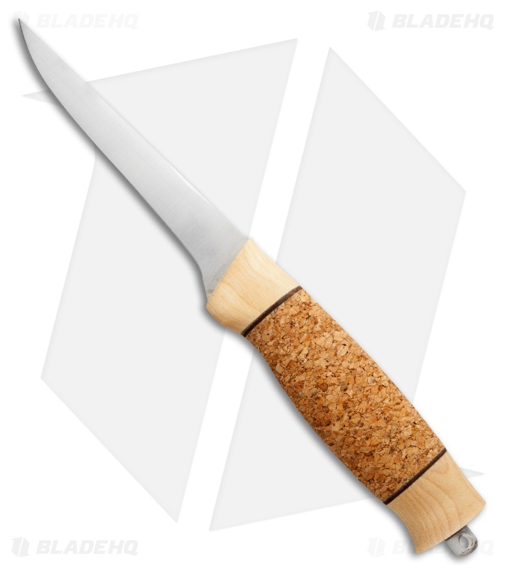 Brusletto Fiskern Fisherman Knife Birch/Cork (4.75" Satin) Norway