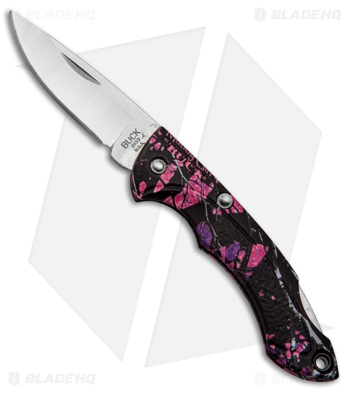 Buck Nano Bantam Lockback Knife Pink Muddy Girl Camo (1.875" Satin
