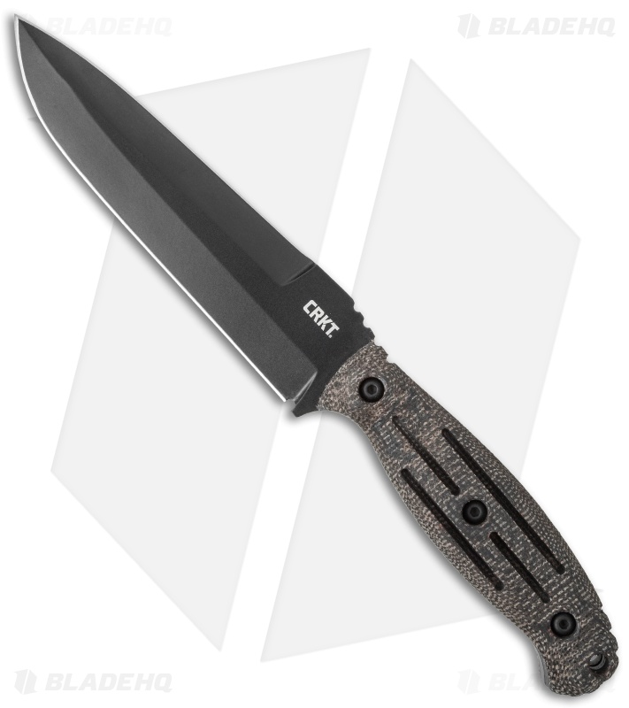 CRKT OC3 Tactical Fixed Blade Knife Micarta (6" Black) 2852 Blade HQ