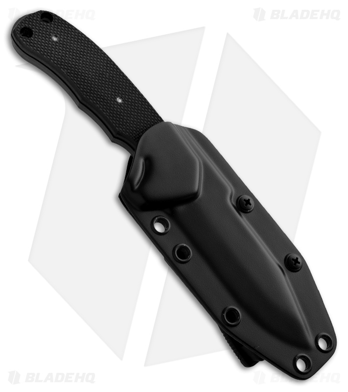 Emerson Police Utility BTS Fixed Blade Knife (3.625" Black Serr) Blade HQ