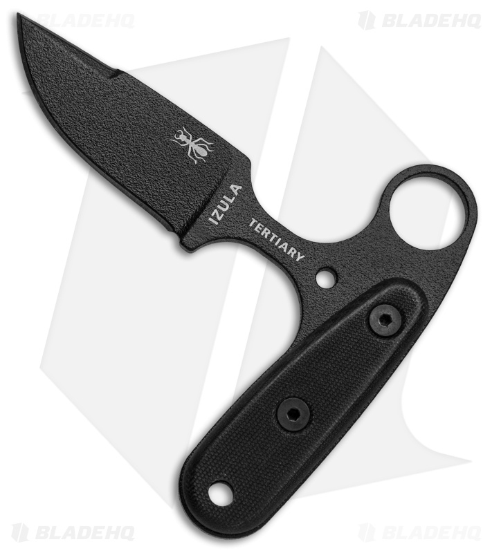 ESEE Knives Izula Tertiary Push Dagger Fixed Blade Knife Black G10 (2.