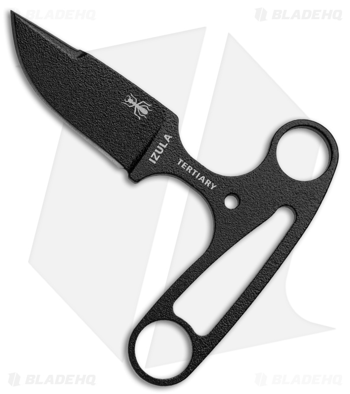 ESEE Knives Izula Tertiary Push Dagger Fixed Blade Knife (2.6" Black) Blade HQ