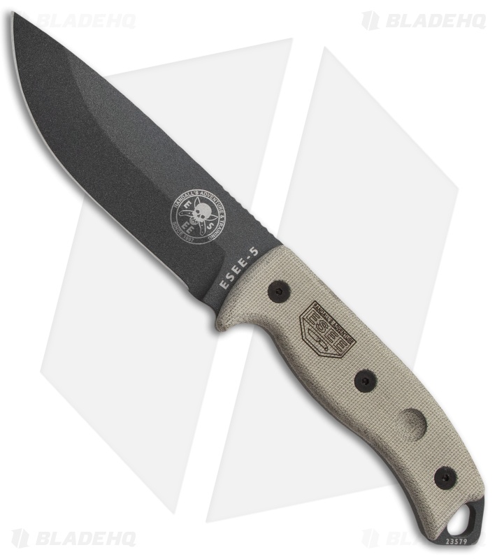 ESEE Knives ESEE5PTG Fixed Blade Knife (5.25" Gray) Blade HQ