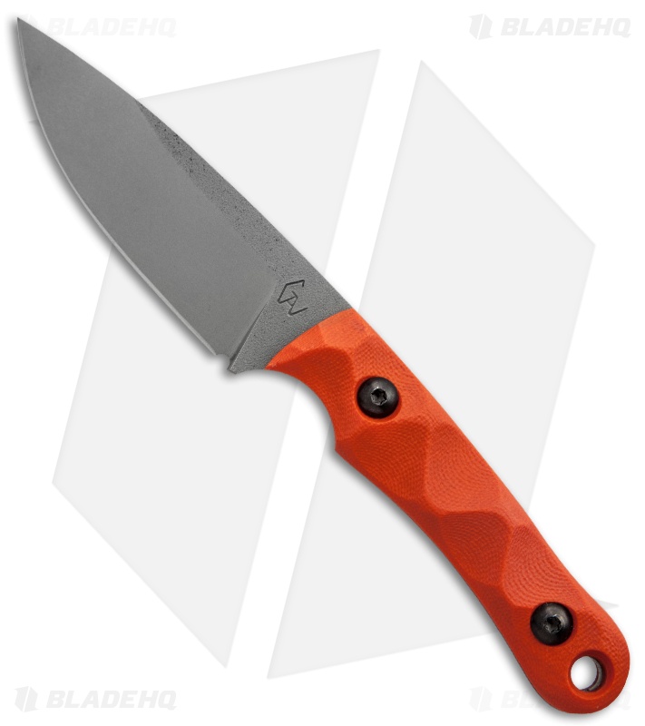 Gavko Custom Knives EDC Neck Knife Orange G10 (3.25" N690) Blade HQ