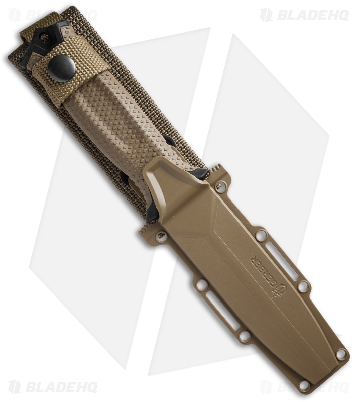 Gerber StrongArm Fixed Blade Knife Coyote Brown (4.8" Black) 30001058