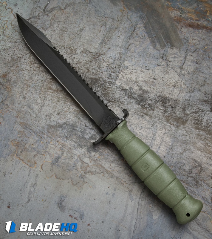Glock Field Fixed Blade Knife OD Green (6.5" Black) KF39181 Blade HQ
