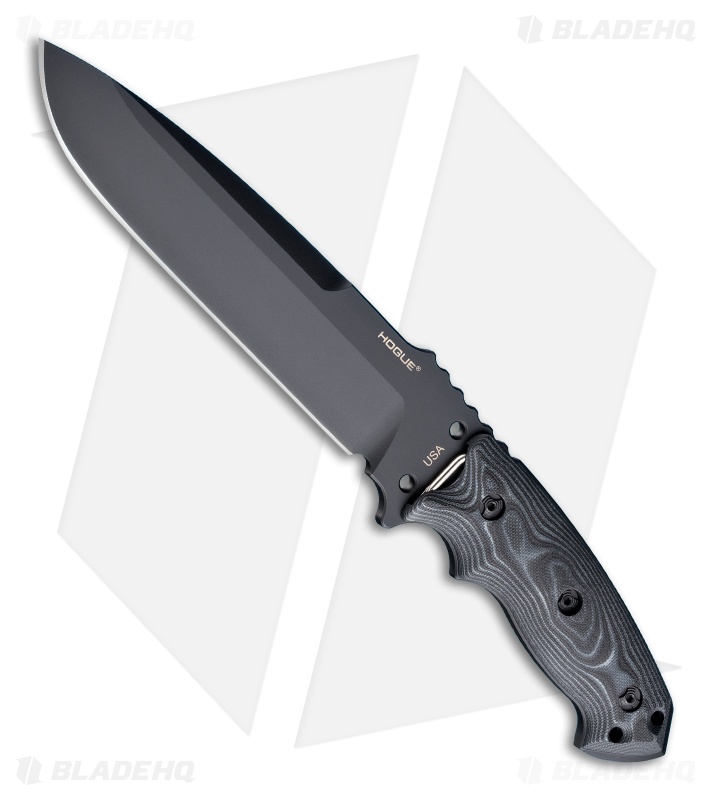 Hogue Knives EXF01 Large Tactical Fixed Blade Knife Black G10 (7