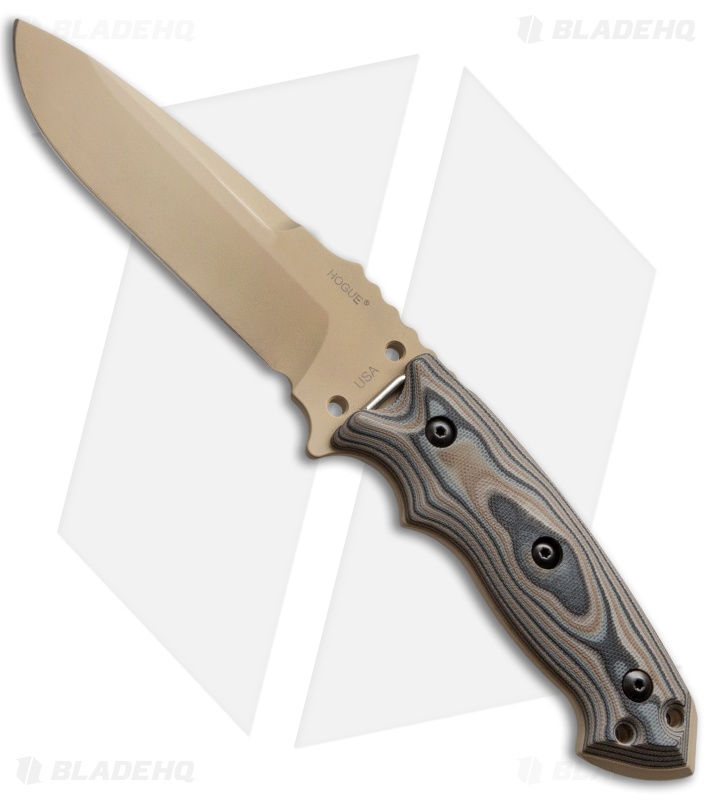 Hogue Knives EXF01 Tactical Fixed Blade Knife Tan G10 (5.5" Tan) 35173