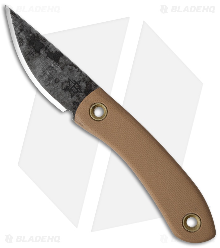 JB Knife & Tool Companion Fixed Blade Knife Brown G10 (2.3" Acid SW