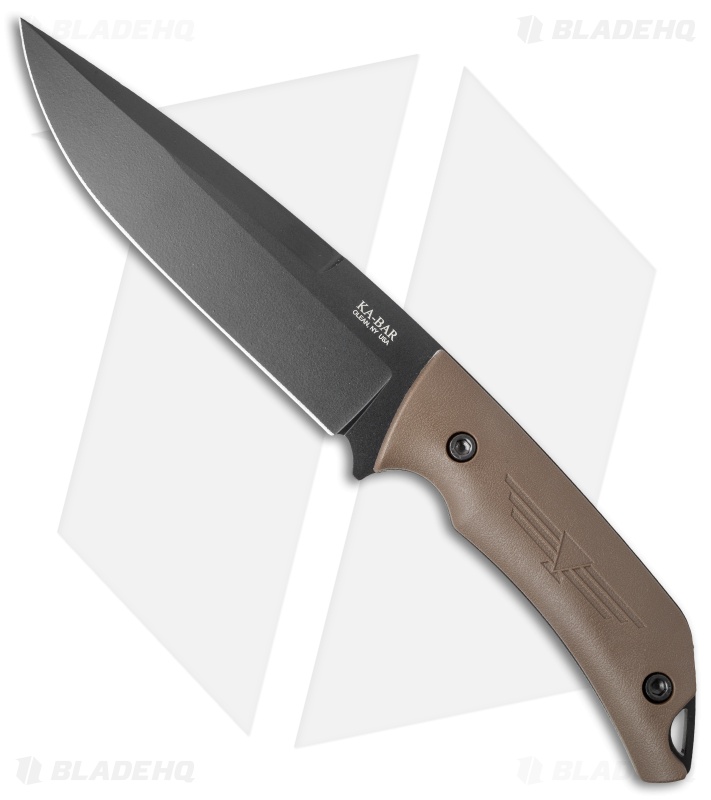 KaBar Jarosz Turok Fixed Blade Knife Coyote (6.25" Black) 7503 Blade HQ