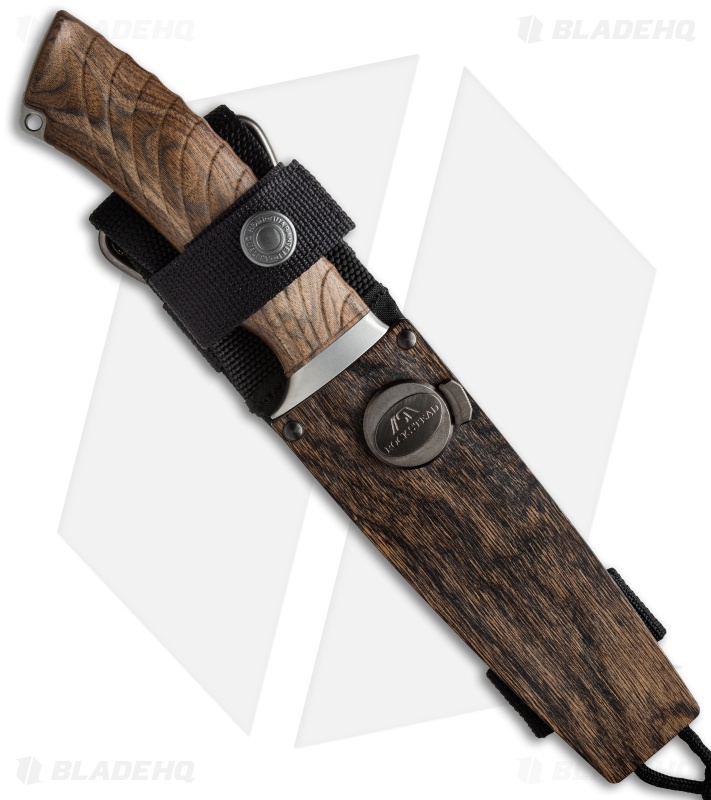 Rockstead KONZDP Fixed Blade Knife Wood Micarta (5.25" Mirror Polish) Blade HQ