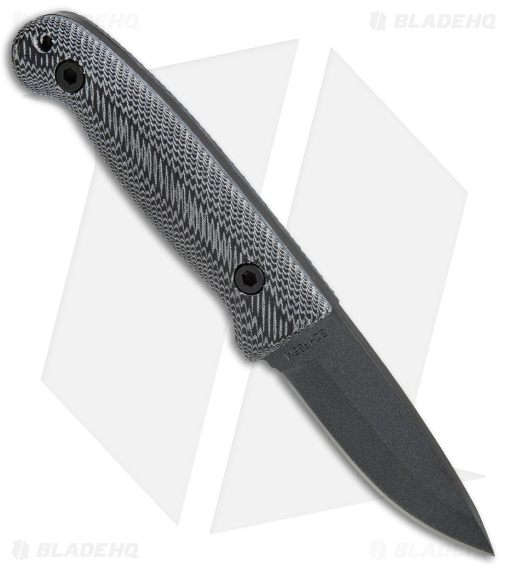 Schrade Small Frontier Fixed Blade w/ Ferro Rod Micarta (3.5" Black SW