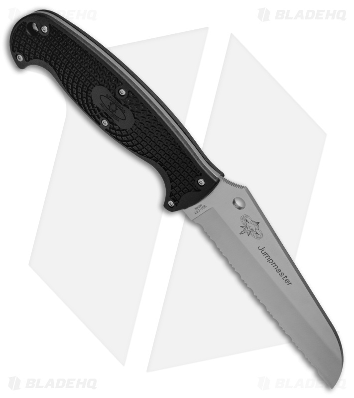 Spyderco JumpMaster Knife (4.5" Satin Serr) FB24SBK Blade HQ